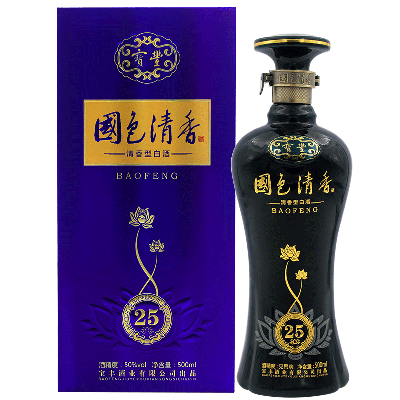 宝丰 国色清香 陈坛25 50%vol 清香型白酒 500ml 礼盒装