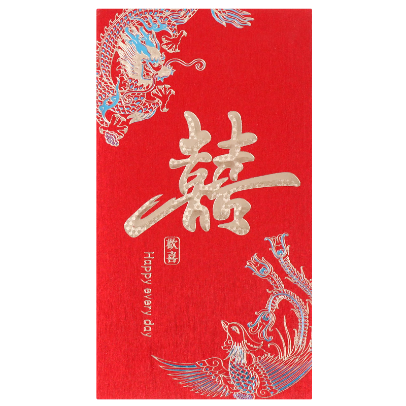 TaTanice 紅包結(jié)婚6個裝 婚禮新婚紅包袋 結(jié)婚用品大全萬元紅包 龍鳳呈祥