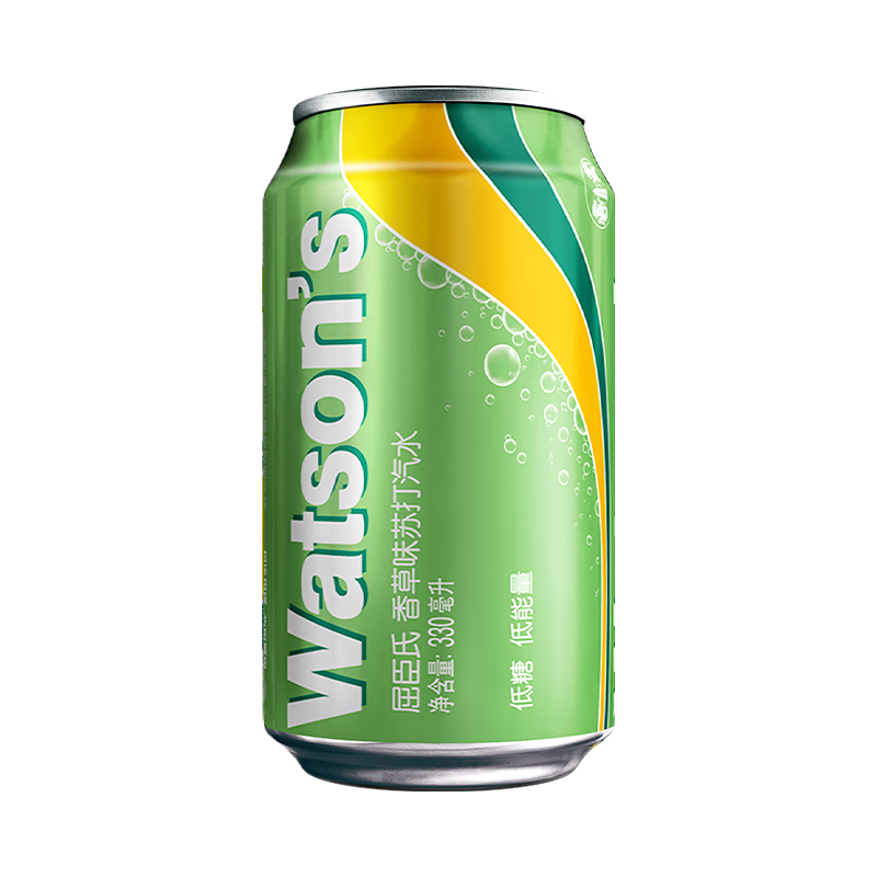 百亿补贴：屈臣氏（Watsons）苏打汽水 气泡水调酒饮料分享装 香草味330ml*12罐