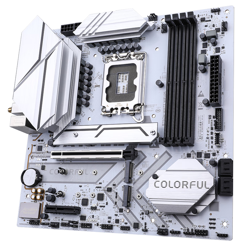 七彩虹（Colorful）BATTLE-AX B760M-WHITE WIFI D5 V20 DDR5 冷钢主板 支持14600KF/12600KF（Intel B760/LGA 1700）