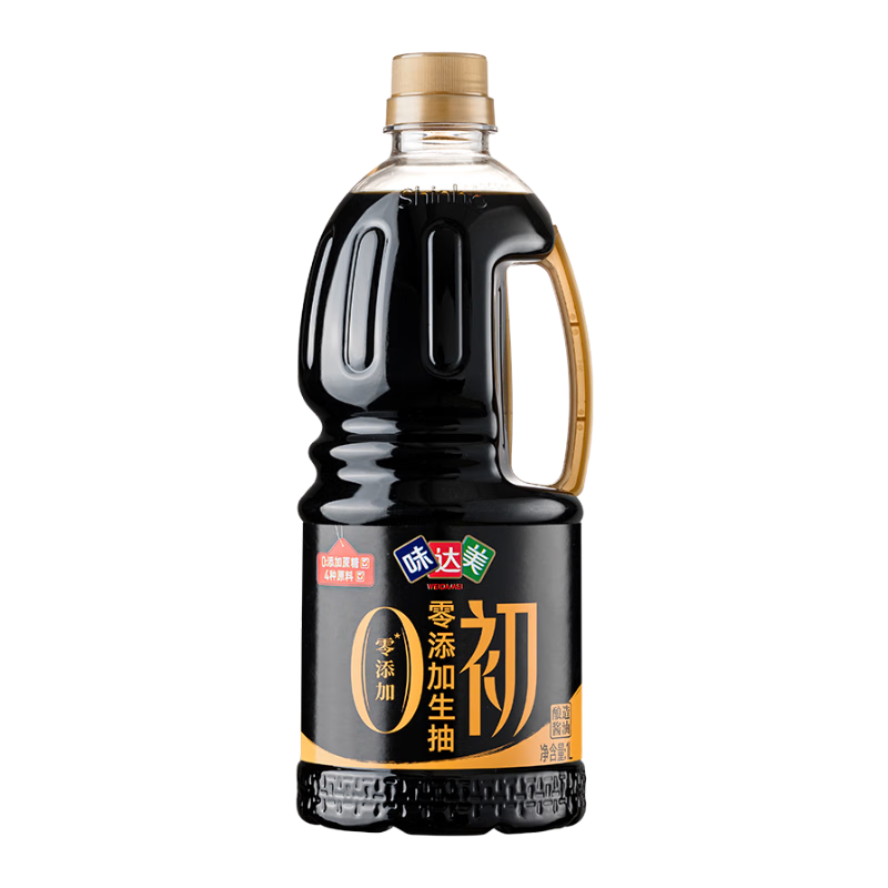 欣和味达美初零添加生抽 仅4种原料无蔗糖配方炒菜凉拌酿造酱油 1L