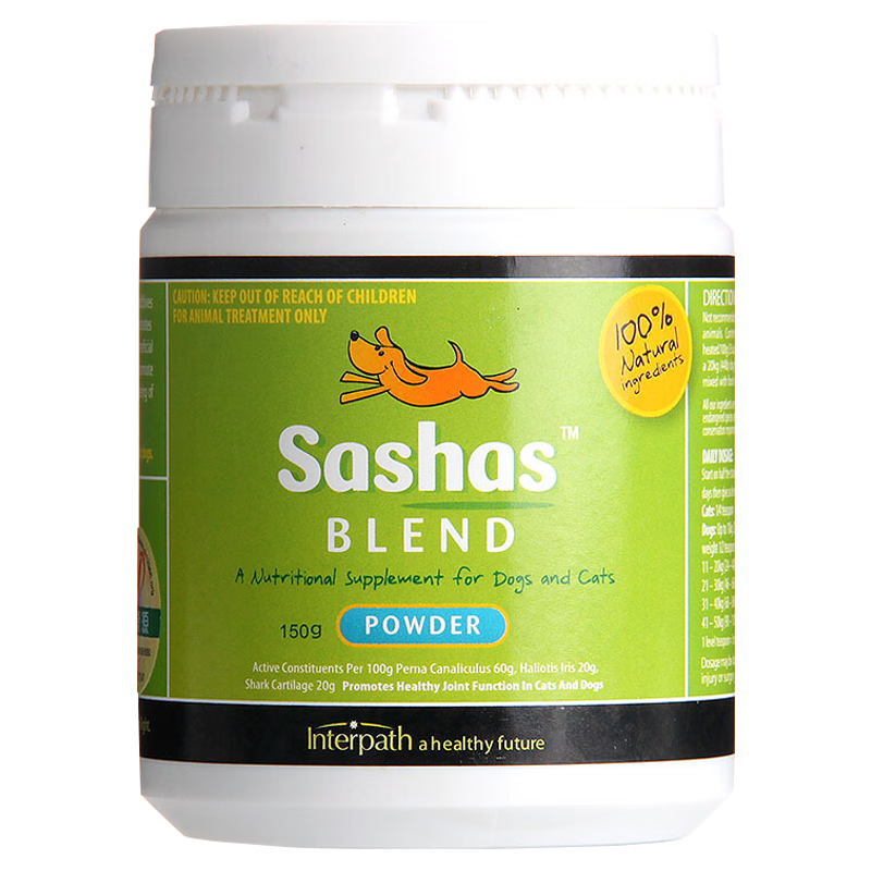 優(yōu)選Sashas關(guān)節(jié)靈軟骨素進(jìn)口薩沙4c寵物狗狗貓咪髕骨髖關(guān)節(jié)疼痛膠囊粉 薩沙粉 150g*1瓶 【犬通用】（防偽可查）