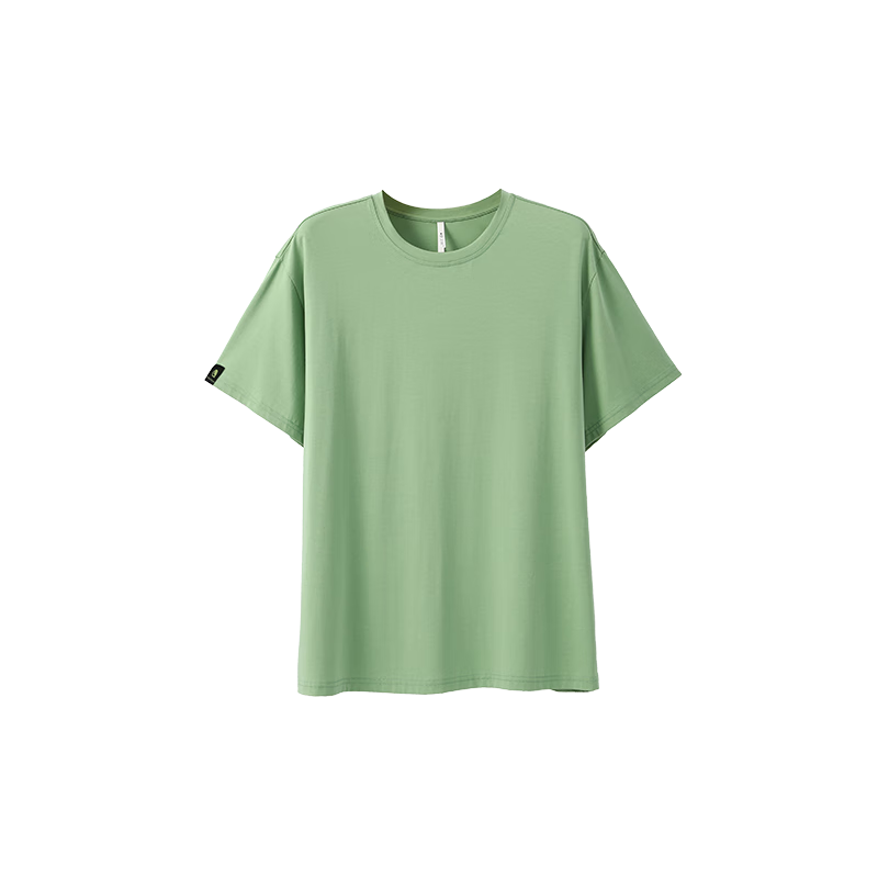 安之伴【巨柔软】睡衣男夏季弹弹棉休闲纯色系宽松短袖男士单上衣家居服 黛绿(T恤) L