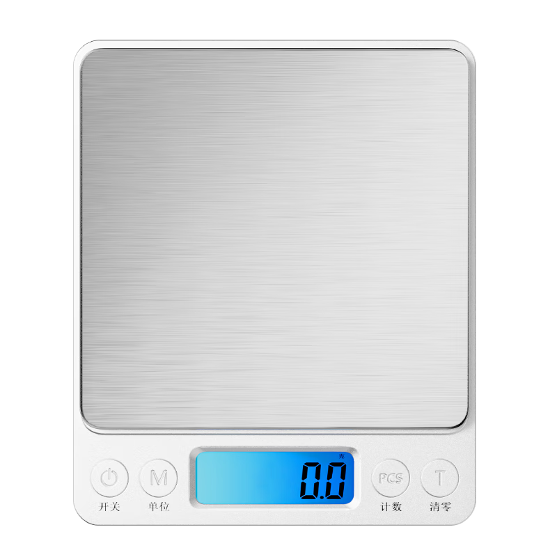 Meilen電子秤廚房秤不銹鋼秤面烘培秤克秤迷你食物稱3kg/0.1g珠寶克稱