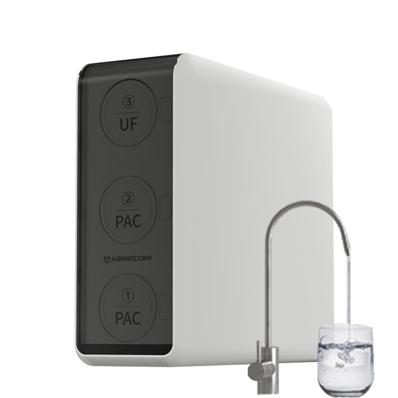 艾美特（AIRMATE）净水器家用厨下式直饮机 自来水过滤器不用插电0陈水无桶式超滤器机AU03免费安装
