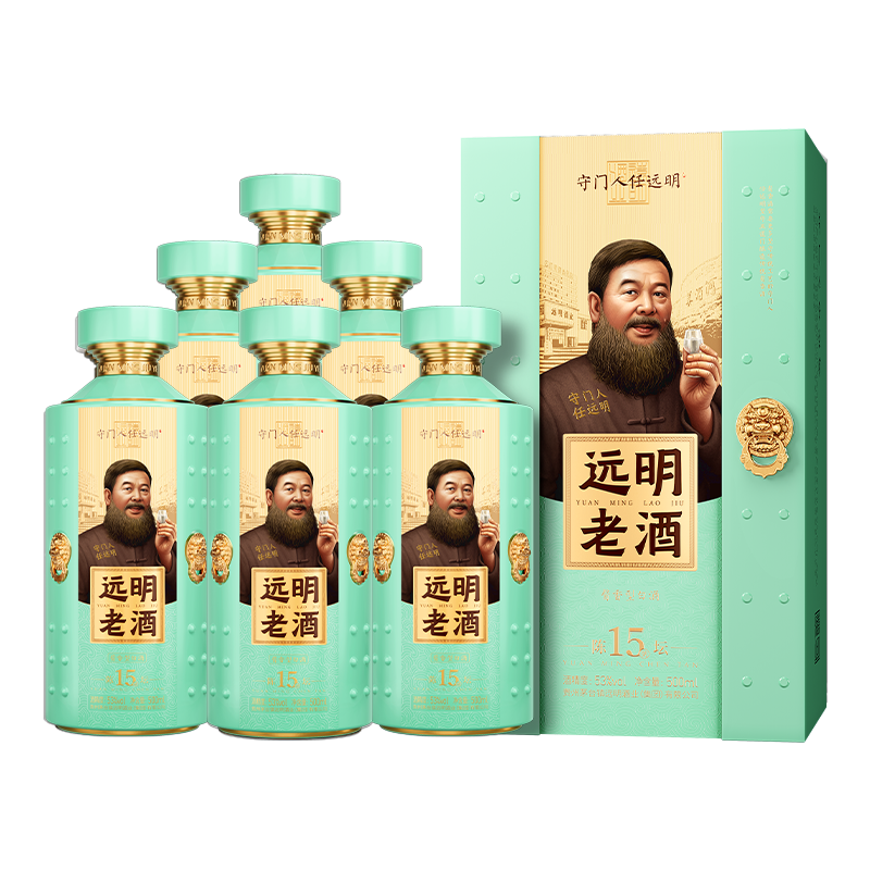 远明老酒陈坛15号 酱香型白酒53度 纯粮酿造 大曲坤沙宴请送礼 53度 500mL 6瓶 整箱装