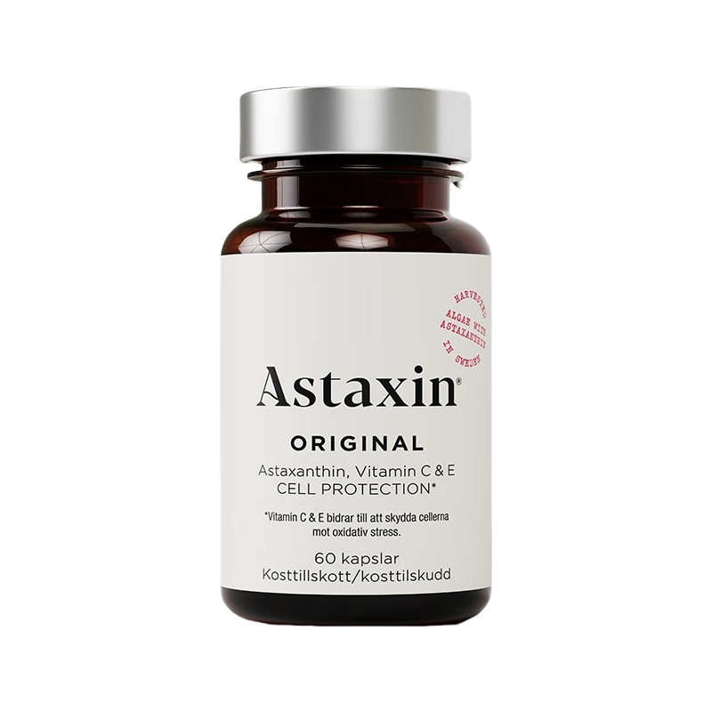 Astaxin 瑞典天然虾青素精华胶囊抗自由基成人口服雨生红球藻提取60粒/瓶