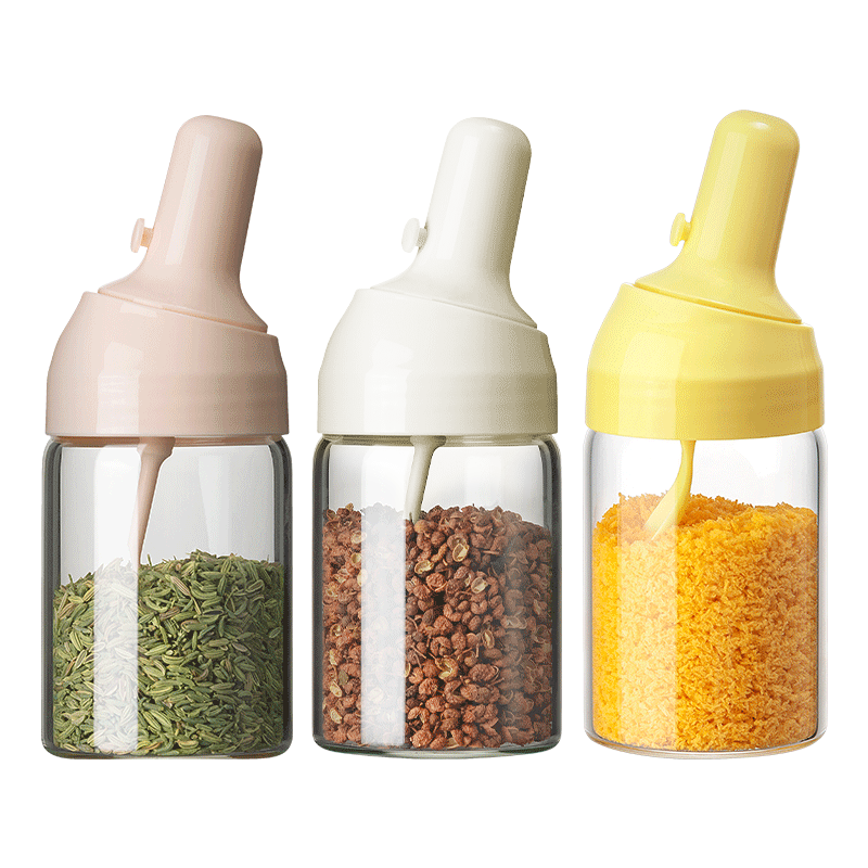 安扣（ANKOU）調料盒套裝廚房調味瓶罐家用密封防潮收納罐鹽罐味精調料罐子