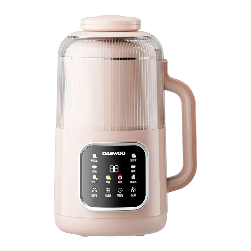大宇（DAEWOO）【价保618】破壁机家用豆浆机 1L微压2-3人食全自动轻音五谷杂粮免煮免手洗榨汁料理辅食机 SM09粉