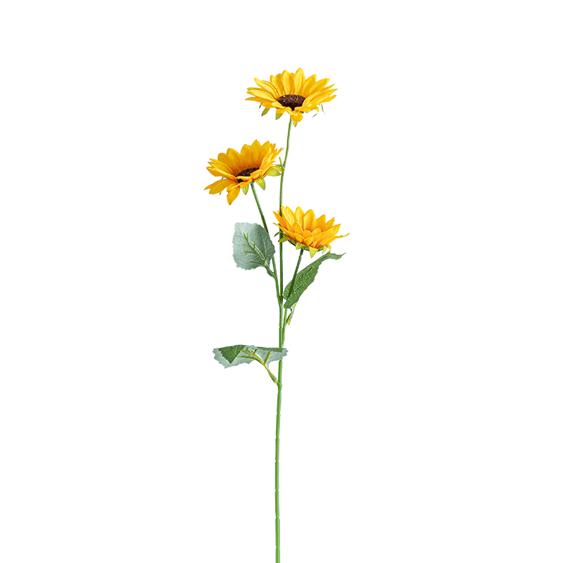 愛已裝糖多頭向日葵假花花束仿真花塑料花仿真植物擺件花瓶插花 3支
