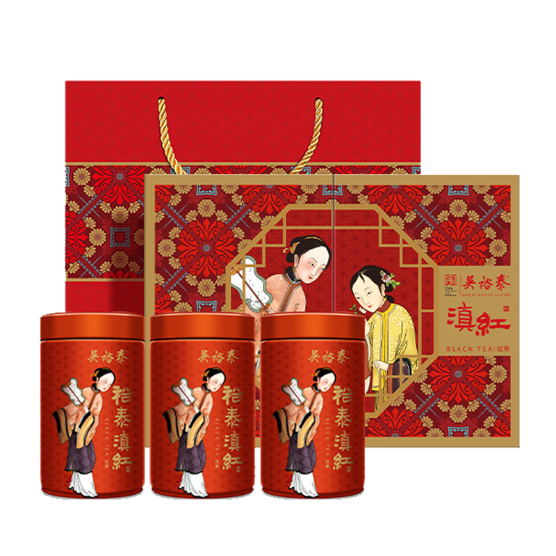 吴裕泰茶叶红茶云南滇红花果香滇红礼盒 茶礼礼盒 540g/盒