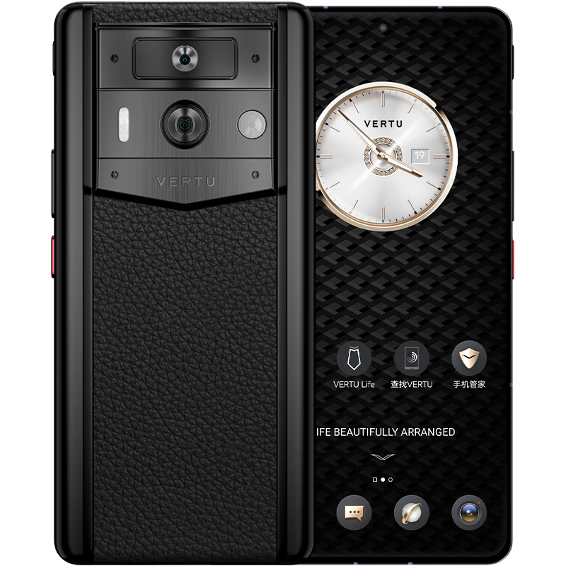 VERTU【咨询享大额补贴】威图纬图官方奢品手机META全面屏AI智能体手机新机上市5g高端加密商务手机 墨玉黑【免费升1TB  七仓发货】 12GB+1TB