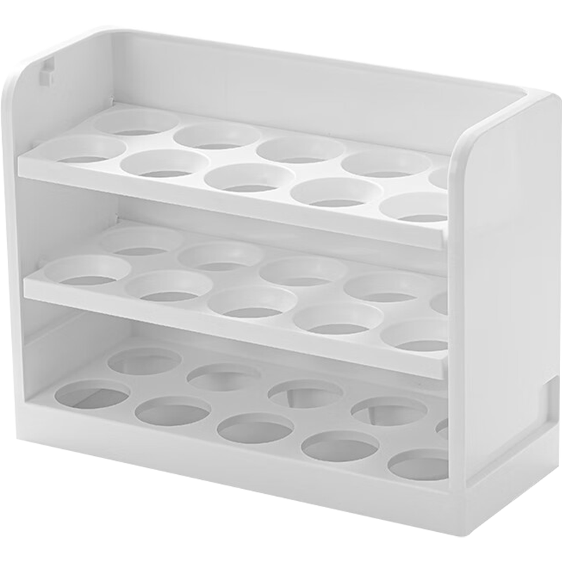 家の物語日本食品級雞蛋盒雙層抽屜式保鮮收納盒雞蛋盒架防震冰箱食品儲藏 雞蛋收納盒掛架【1個裝】