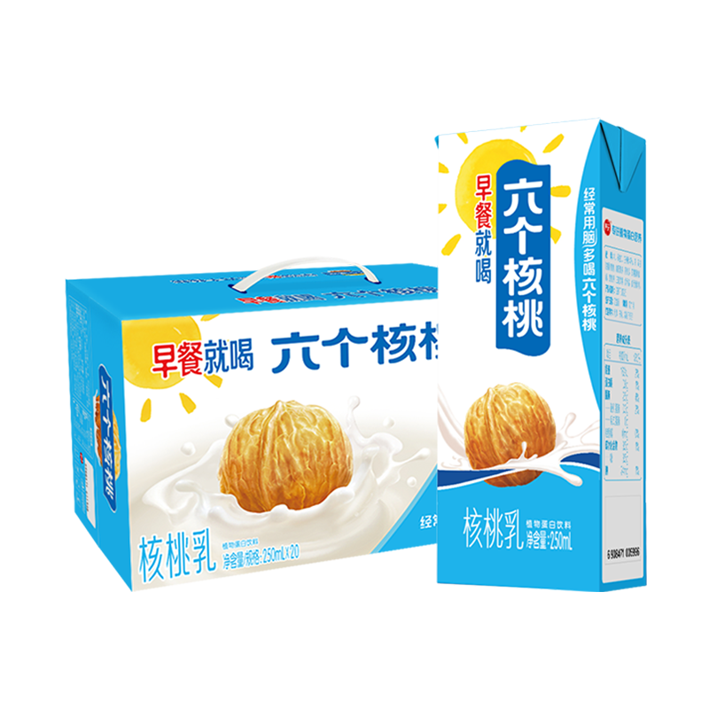 养元六个核桃早餐核桃乳250ml*20盒植物蛋白饮料