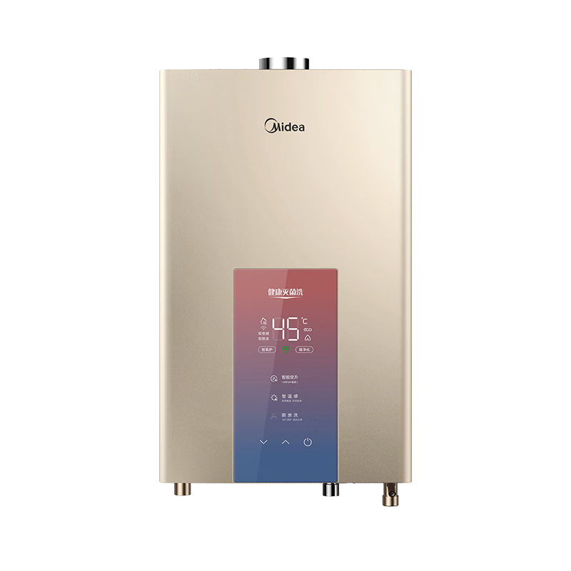 ���ڲ��������ģ�Midea��ȼ����ˮ�� ������Ȼ����ˮ�� �ǿ���ѹˮ�ŷ� �������� ����ϴ ECO���� ���ܲٿ� ��ȫ���� 16L ��JSQ30-MK3حȫ�ݶ����ˮ����š�