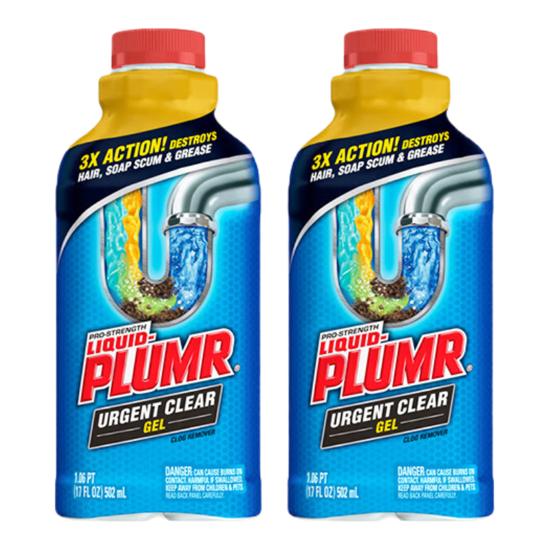 高樂氏管道疏通劑強(qiáng)力家用通下水道萬能神器快速去除廚房油污廁所毛發(fā) 【2瓶裝】速效清潔通渠劑502ML