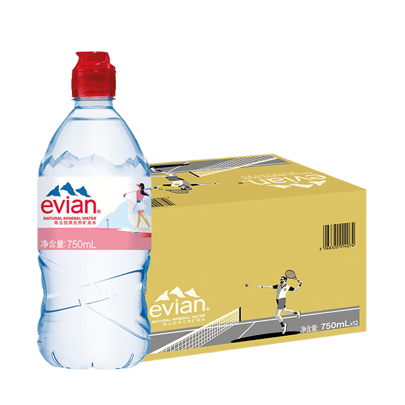 ���ƣ�evian����Ȫˮ 750ml*12ƿ ����ˮ �˶���߶˿�Ȫˮ ��������159Ԫ