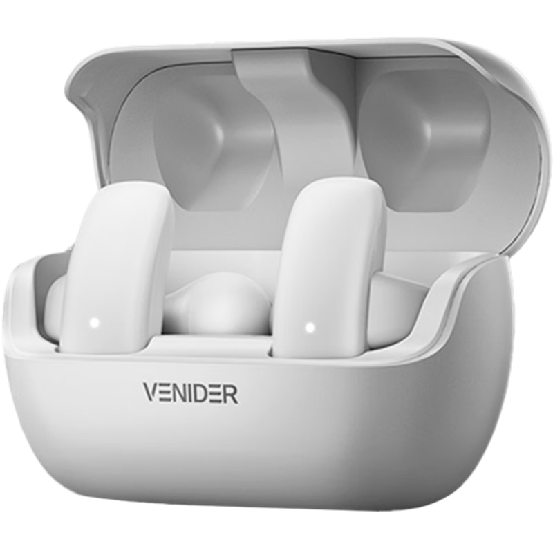 唯立德【顶配新款】骨传导概念蓝牙耳机耳夹式开放式无线不入耳运动防水防汗通话降噪 优雅白丨沉浸式不漏音丨臻享版