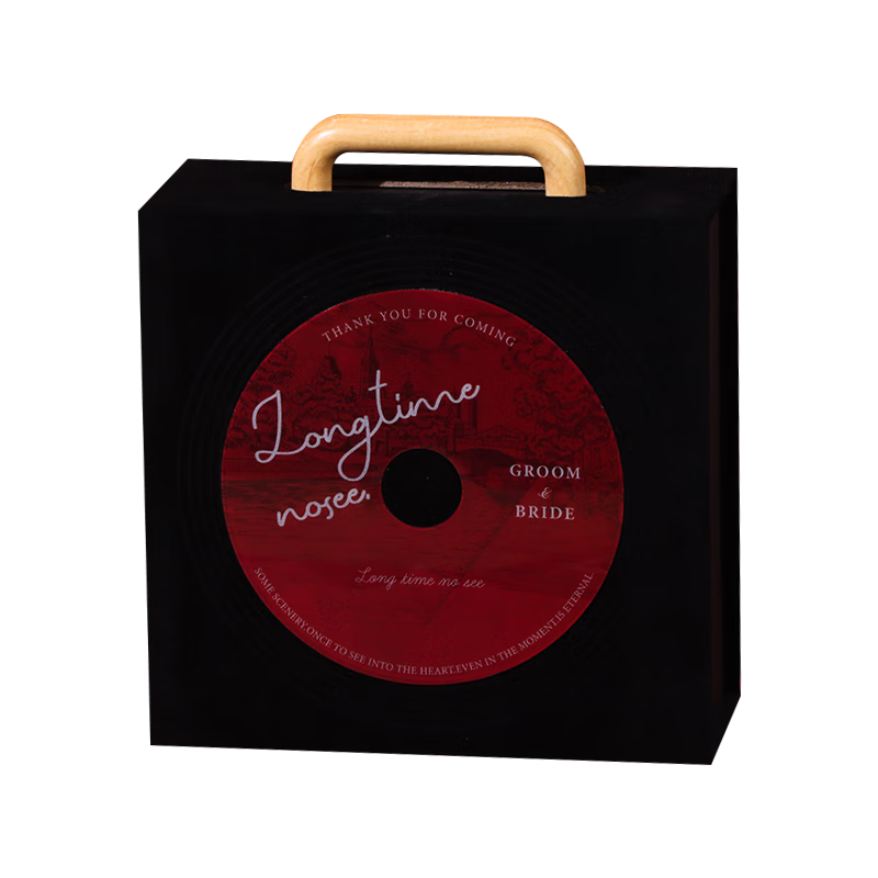 TaTanice 禮盒空盒圣誕節禮物元旦生日禮物盒禮品包裝盒伴手禮盒 手提黑色