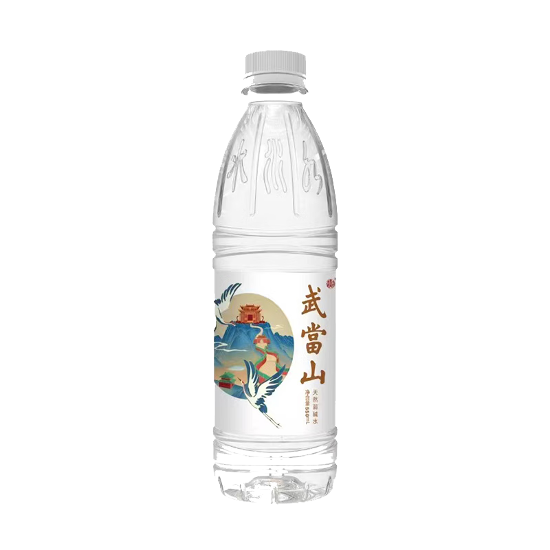 武当山饮用水 天然弱碱水550ml*24瓶 塑膜装 丹江口深层水源