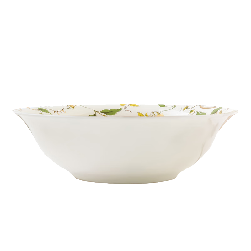 金嵐玉唐山骨瓷家用斗笠碗8英寸菜碗大湯碗拉面碗陶瓷熱菜斗碗敞口海碗 香榭麗舍-8英寸斗笠碗4個(gè)