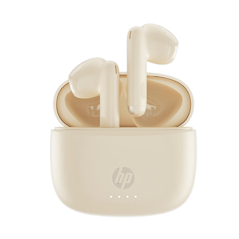 惠普（HP）H10J真无线蓝牙耳机 ENC通话降噪半入耳式 适用苹果华为手机游戏娱乐音乐 3c数码全网低价 奶茶色