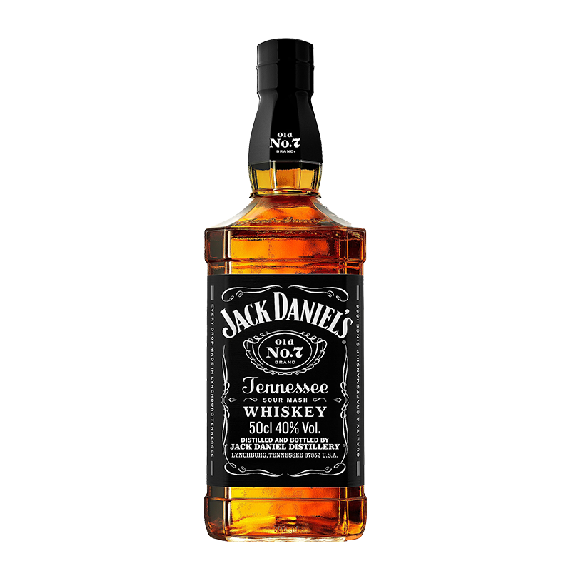 杰克丹尼（Jack Daniels）進(jìn)口美國洋酒 田納西州調和型 威士忌中秋送禮品 黑標500ml（無(wú)盒）