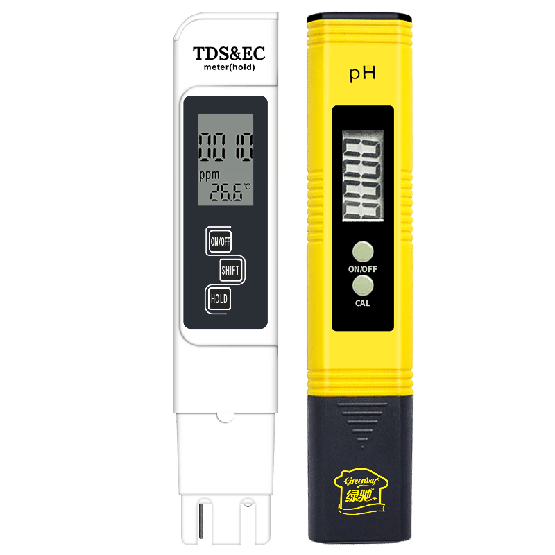 綠馳TDS&PH套裝高精度水質(zhì)檢測(cè)筆多功能測(cè)水筆自來(lái)水質(zhì)測(cè)試儀酸堿度計(jì)
