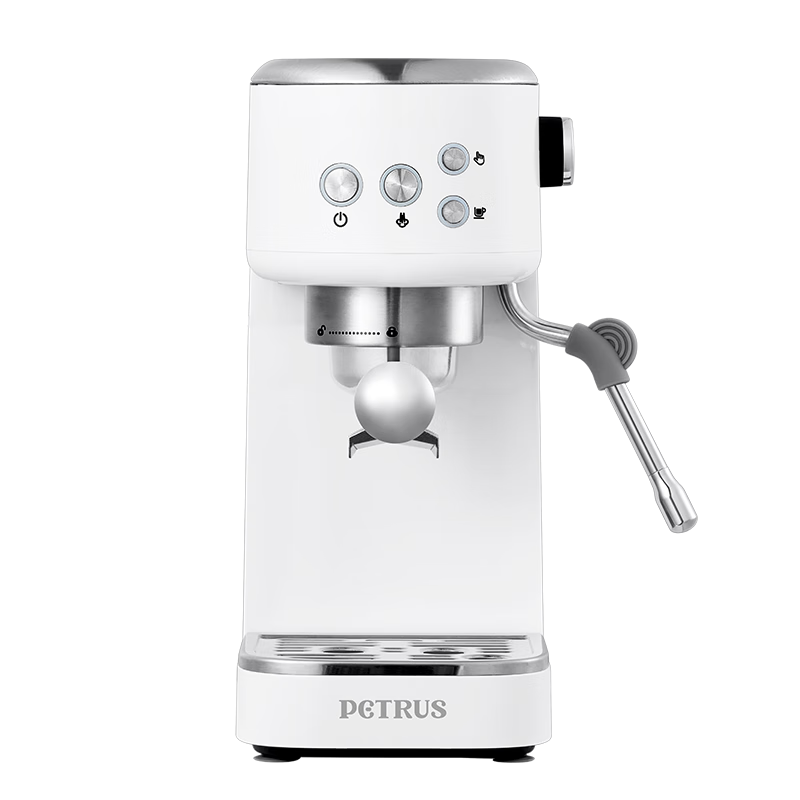 柏翠（petrus）咖啡機(jī)意式家用小型小白醒醒Pro復(fù)古迷你辦公室用全半自動(dòng)濃縮 PE3366Pro 小白醒醒pro套裝 - 帶進(jìn)階磨豆機(jī)套裝