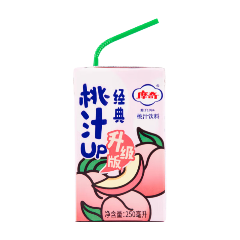 摩奇经典 桃汁 果汁果味饮料升级版怀旧老北京果汁 250ml*24盒整箱装