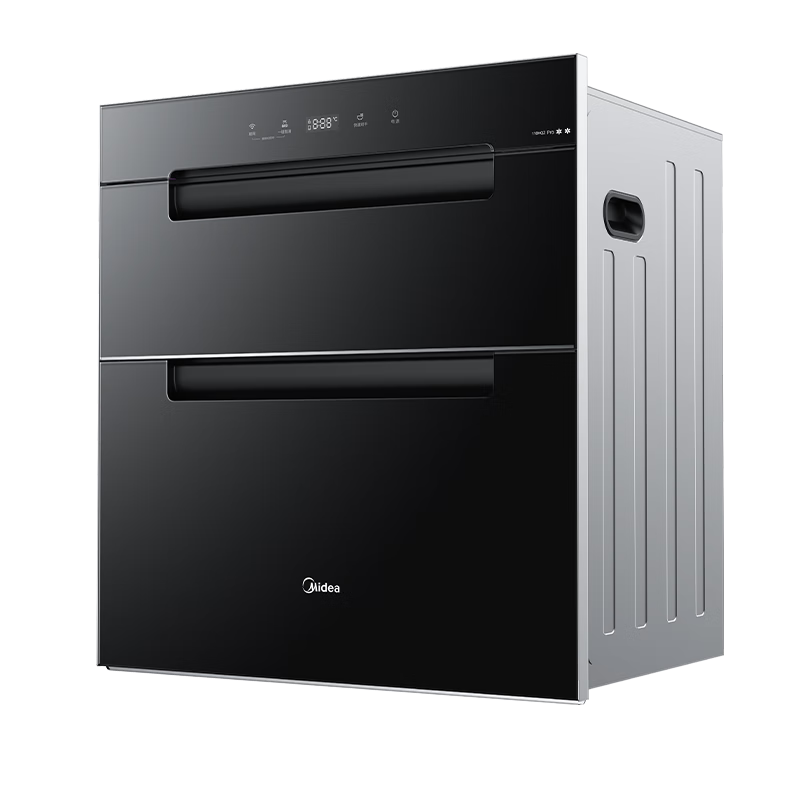 美的（Midea）消毒柜嵌入式 新国标110HQ Max/110HQ2pro暖阳消毒碗柜全不锈钢材质母婴奶瓶紫外线光波大容量三层 二星级 110L 【光波2.0】110HQ2Pro