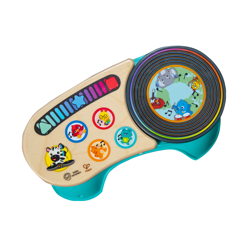 Hape儿童音乐玩具 智能触控木制电子钢琴男女小孩音律早教玩具 800915 动感DJ音乐台