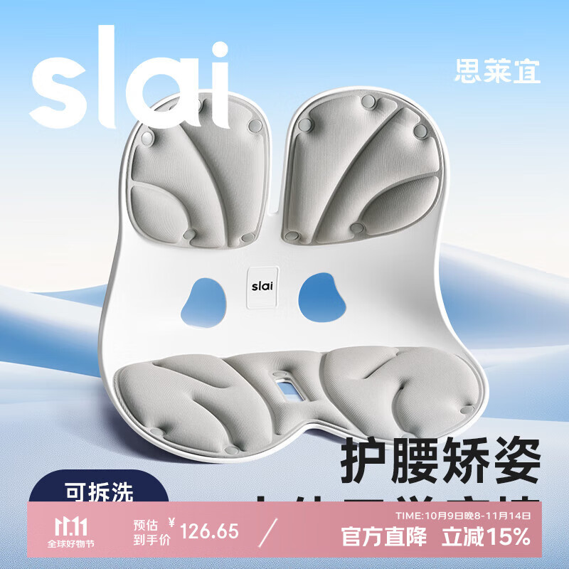 思莱宜腰靠垫护腰靠垫办公室腰托护腰久坐神器人体工学腰垫靠背垫坐姿椅