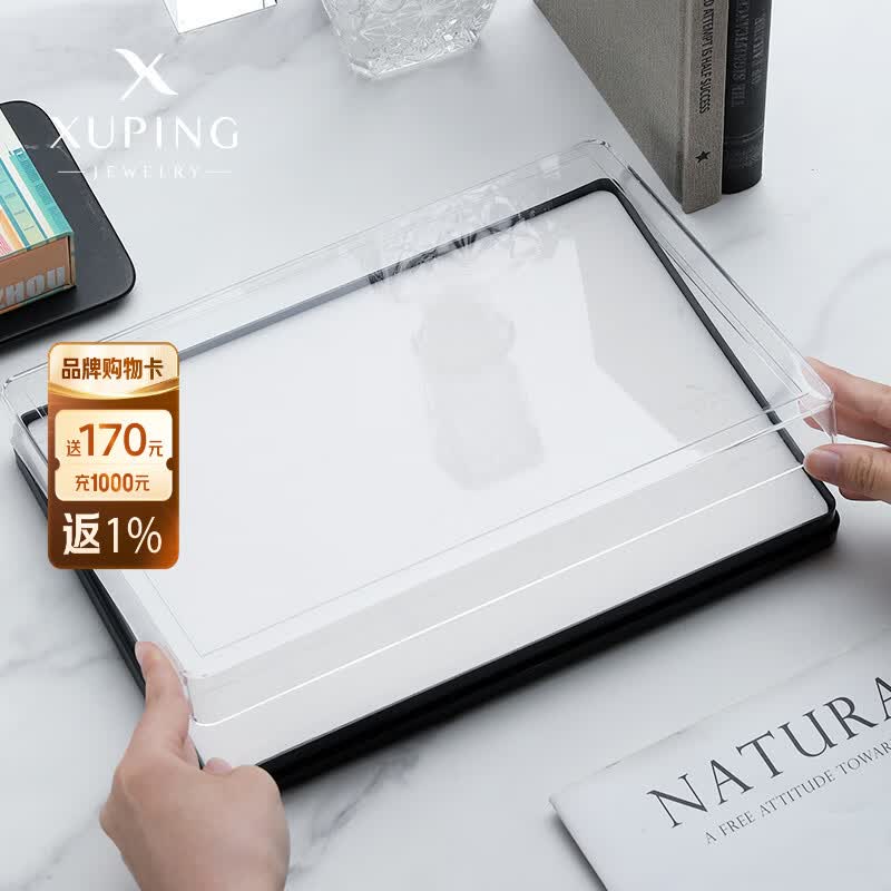 XUPING旭平首饰时尚简约戒指饰品收纳盒 120卡位戒指盒(单个装）