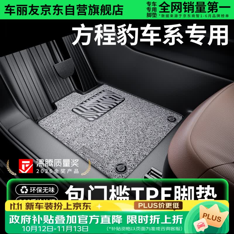 车丽友 定制包门槛TPE汽车脚垫全包围适用于方程豹钛7豹5钛3