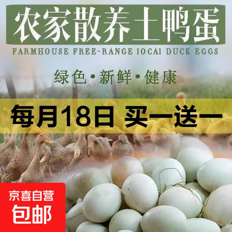 鸭蛋新鲜生鸭蛋50-60g土鸭蛋农家散养绿壳青皮鸭蛋整箱批发 10枚