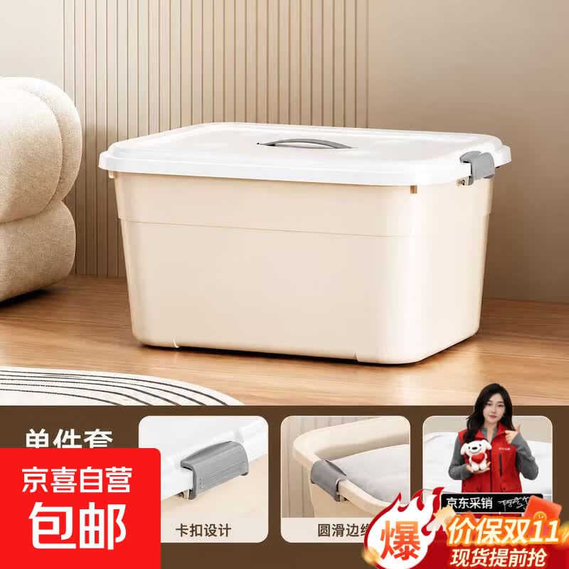 柜类其他柜类收纳箱收纳家用衣服加厚塑料储物箱特大号整理箱衣物 1个小号（25*17.5*14.5cm）