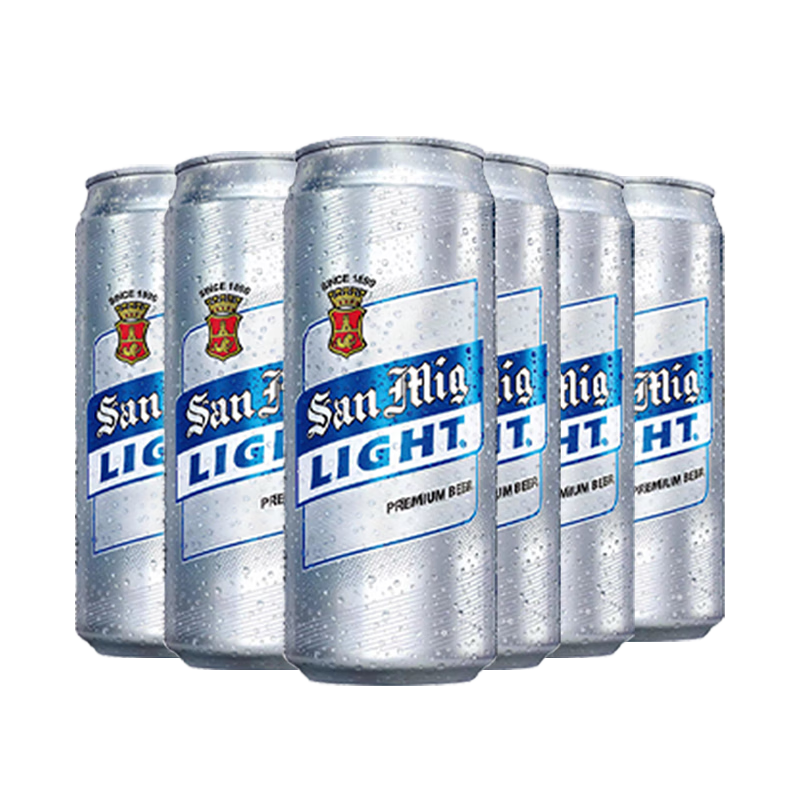 生力;SAN MIGUEL啤酒香港生力清啤酒國產(chǎn)生力清啤罐裝清爽聚會低卡路里啤酒500ml 生力清啤 500mL 6罐