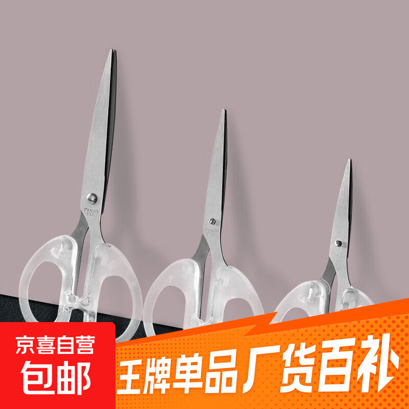 实用剪刀透明简约高级感手工DIY文具刀学生美工手账不锈钢小剪子 小号