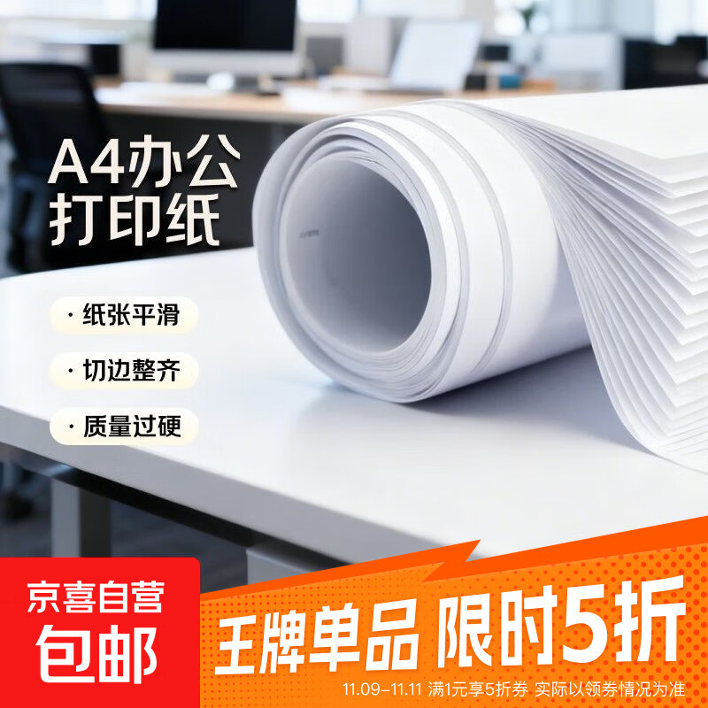 A4纸打印纸 70g/80g复印纸 多功能双面办公用纸草稿纸白纸学生作业用草稿本空白纸 【个人装】A4-70g-100张