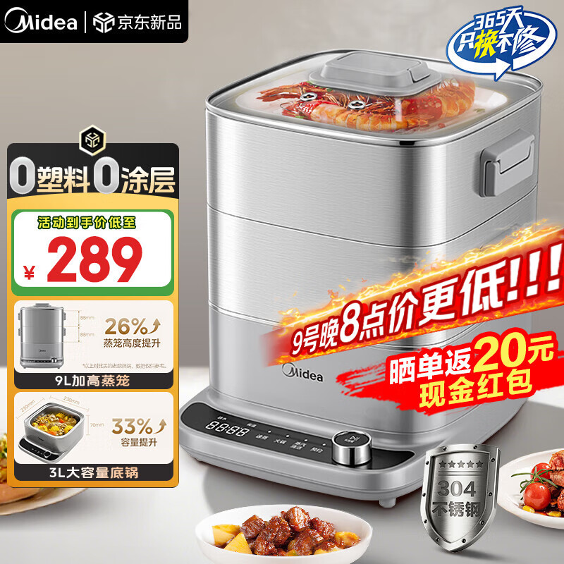 ���ģ�Midea��Mini��ħ���๦�ܵ��������� ��������һ��3�� ������ 0Ϳ�㲻��ֿɲ�ϴ 24H����ԤԼ��6H���� 12L ��ʳƷ��304����֡�