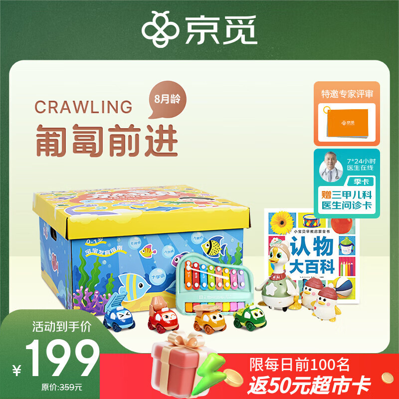 早教盒子 8月龄儿童早教玩具套装宝宝玩具 男孩女孩生日礼物