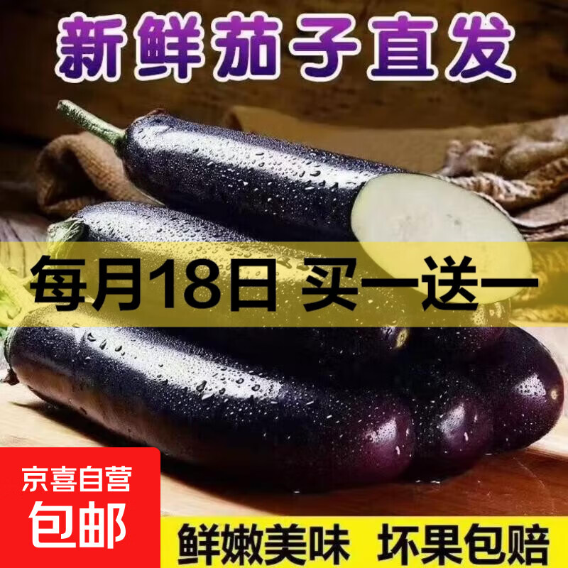 山东新鲜绿把紫皮长茄现摘现发新鲜嫩茄新鲜时令蔬菜生鲜 新鲜绿把紫茄 2斤 带箱