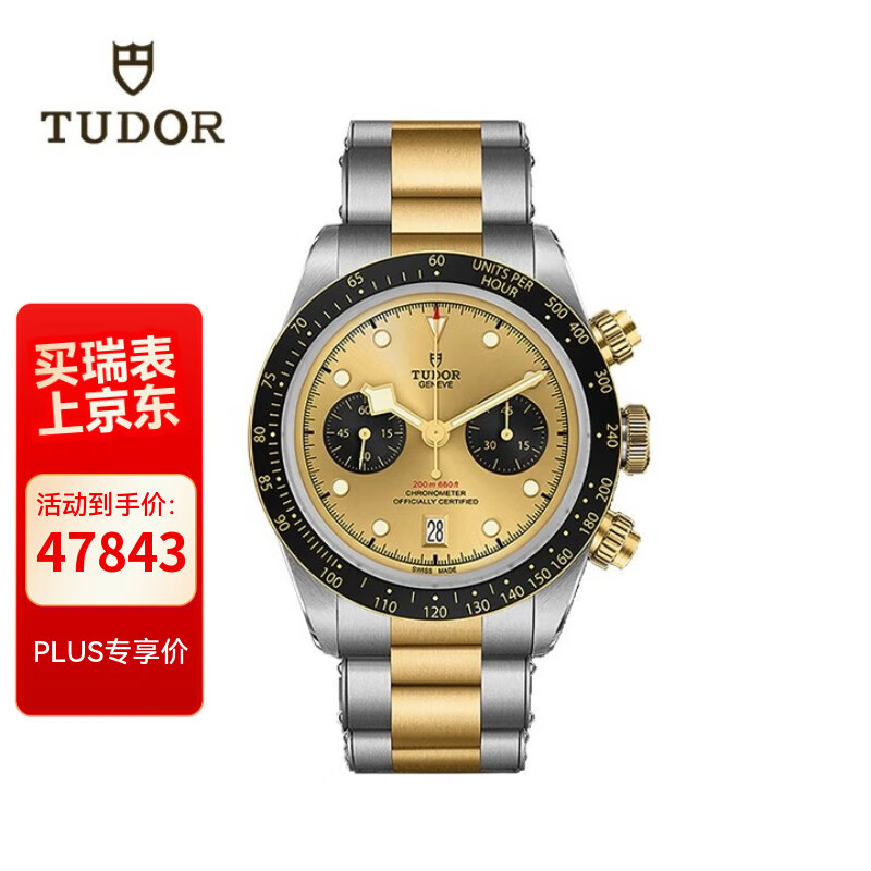帝舵（TUDOR）碧湾 瑞士手表 钢带金盘 小秒针男表 41mm M79363N-0007
