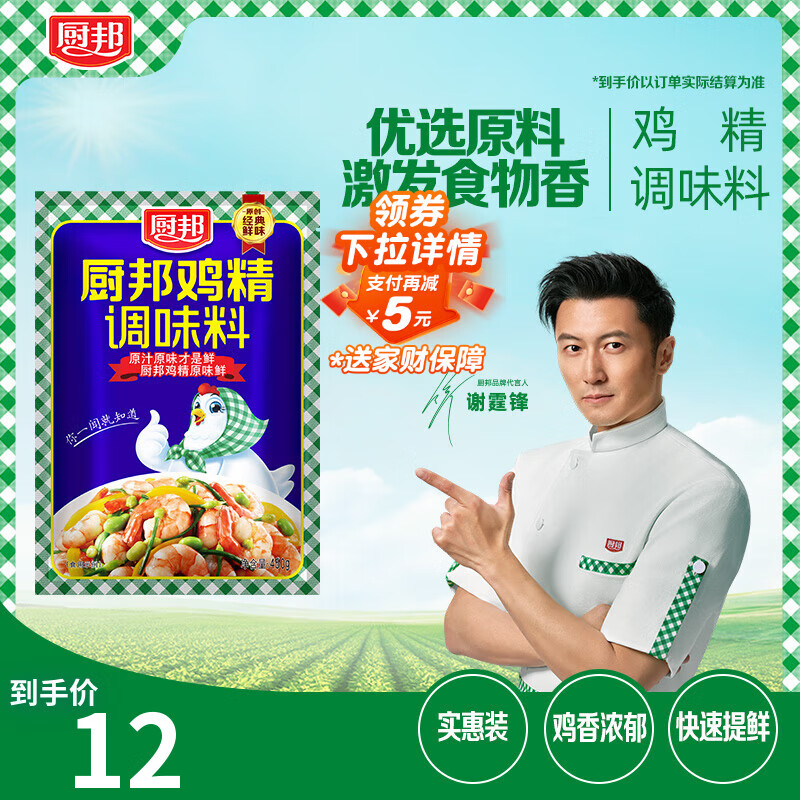 厨邦 鸡精 450g袋装 加倍提鲜增香 厨房火锅煲汤高汤 调味料