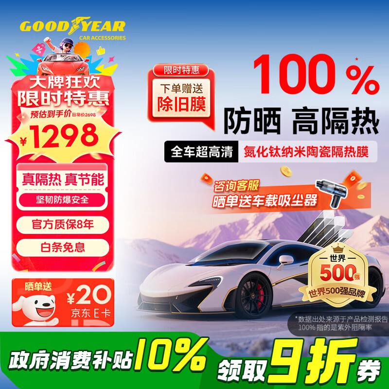 固特异（Goodyear）汽车贴膜 琥珀70系列 埃安UT汽车玻璃膜汽车膜全车膜防晒隔热车窗膜贴膜全车膜