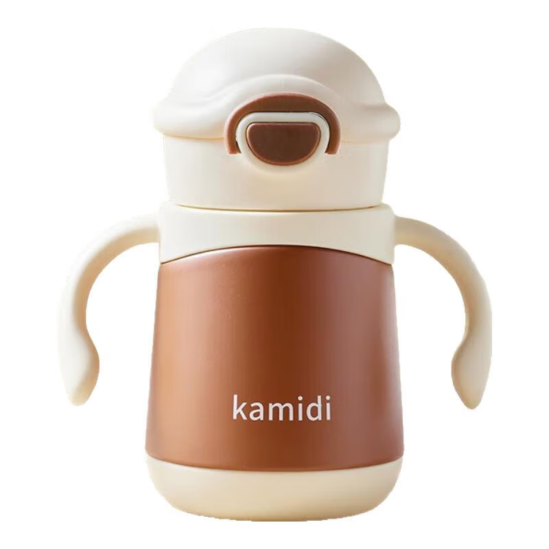 卡蜜迪小月齡嬰兒童保溫杯母嬰喝水杯學(xué)飲杯牛奶杯飲水杯大肚杯奶瓶 重力球款+奶嘴頭 280ml