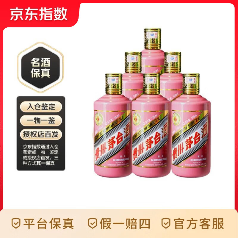 茅台生肖 乙巳蛇年 酱香型白酒 53度 500ml*6 整箱装 53度 500mL 6瓶 箱装