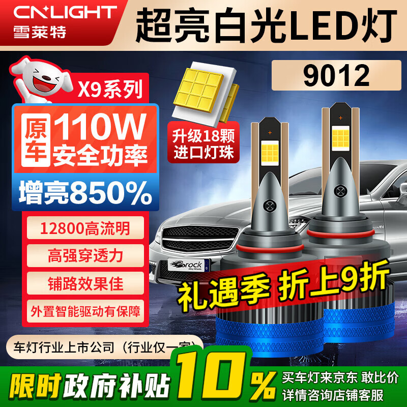 ���ڲ�����ѩ���أ�Cnlight��110w����LED���Զ��һ��Ƽ��⳵�Ƹ�װ������������9012��2֧�� 199.4Ԫ