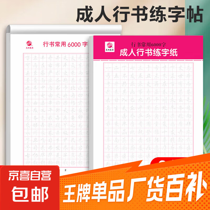 临摹速成练字帖6000常用字 学生成年行楷入门基础训练练字神器 行书楷书字帖 【活动】行书常用6000字1本